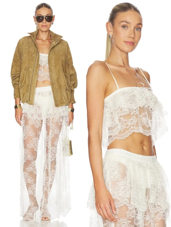 Tularosa Amelia Lace Top in White XS - Picture 2 of 10